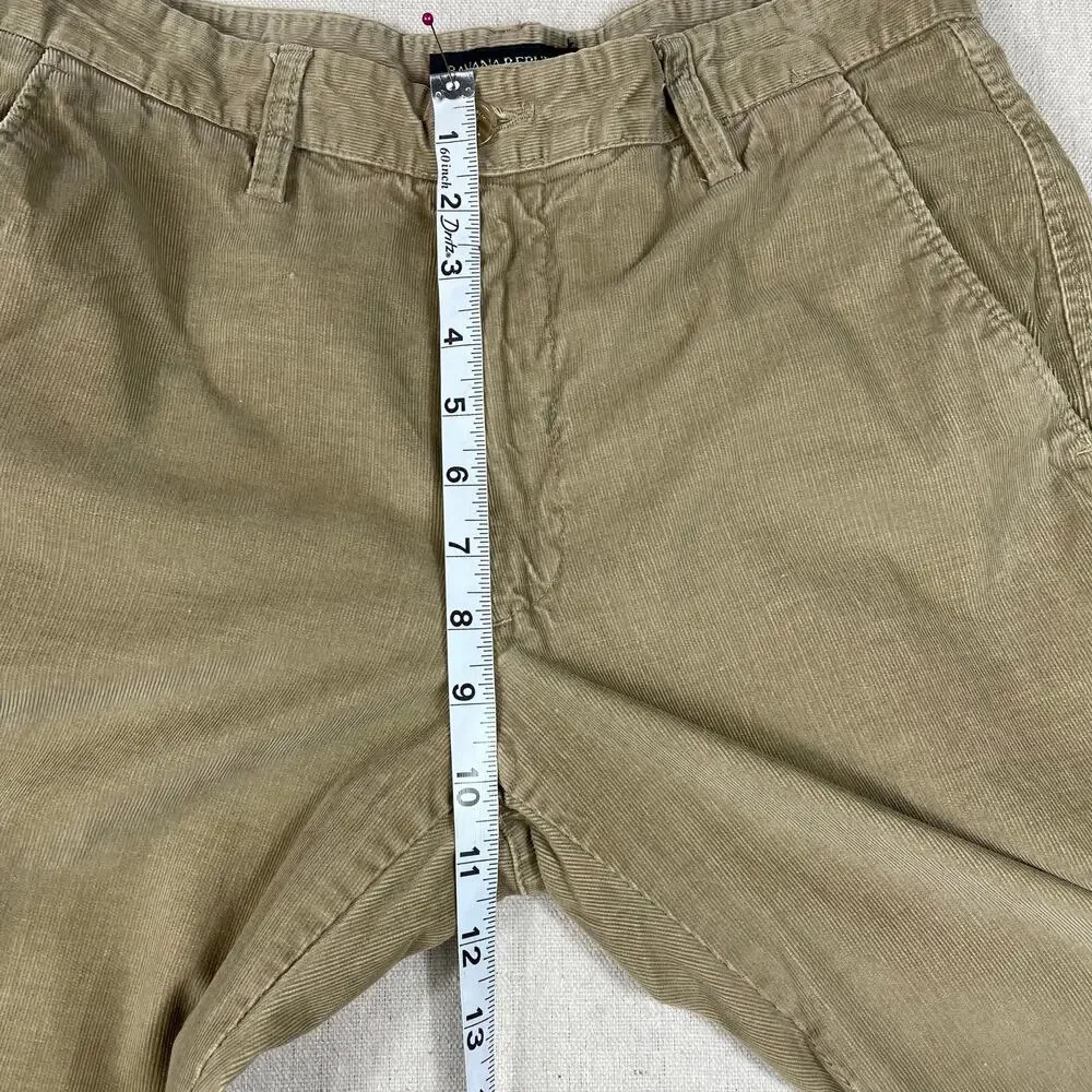 🔥Banana Republic Corduroy Khaki Baggy Wide Leg Pants Mens 31/30 Y2K Classic